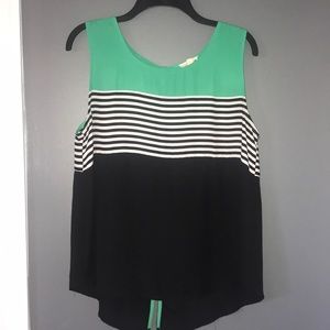 Striped work tank top
